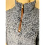 None Sherpa Womens Jacket Pullover Blue 1/4 Zip Sweatshirt Women's Size Small Photo 10