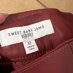 Ruby Sweet Baby Jamie Red Faux Leather Skirt Size 12 US $395 Photo 8