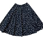 Kowtow Umbrella Skirt Polka Dots Navy & White Size 10 Blue Photo 4