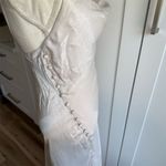 ZARA  Women's Ivory Slip Satin Dress Size S Cowl Neck Formal Occasion Photo 6