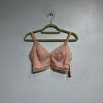 Colsie Light Coral Pink Longline Ribbed Lace Trim Bralette Sz M NWT Size M Photo 1