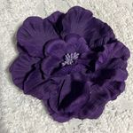 Purple Flower Hair Bow Girls Womens Photo 2