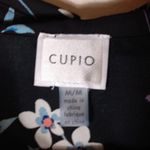 cupio  M Black Blue Flowered Tunic Top Photo 3
