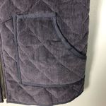Wishlist Blue Quilted Corduroy Zip Front Vest Satin Lined Pockets Outdoor Size M Photo 2