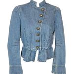 Marc Jacobs Vintage Cropped Peplum Denim Jacket Photo 10