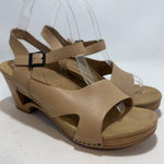 Dansko  Tasha ankle strap sandals wooden block heel womens EU 39 US 8.5 - 9 beige Photo 0