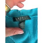 Ralph Lauren Lauren Knit Tank Top Medium Sleeveless Sweater Blue Cotton Photo 2