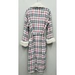Pottery Barn  Womens Plaid Flannel Soft Faux Fur Belted Robe Generous S-M Photo 1