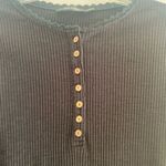 Doe & Rae black long sleeve crochet detail top size small Photo 6