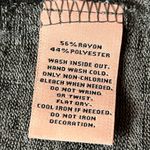 Juicy Couture Charcoal Gray Embellished 3/4 Sleeve Hi-Low Blouse Size Large Photo 9