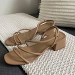 H&M Beige Heeled Sandals Size 7 Photo 0