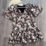 Abercrombie & Fitch  brown floral linen‎ dress Photo 0