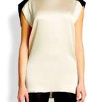 Helmut Lang  Black and Gravel Cream Silk Top - size Medium Photo 0