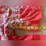 Flying Tomato Summer Tropical floral crochet orange White top plus Size 2X Photo 7