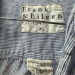 Frank & Eileen Rory Long Sleeve Linen Striped Maxi Dress Blue XL Photo 6