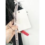 Mac Duggal 68147 Black Feather Trim One Shoulder Draped Midi Dress Size 10 NWT Photo 7