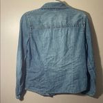 Old Navy large Blue Denim Shirt y2k vintage distressed worn in style chambray Photo 5