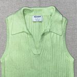 Old Navy | Pastel Lime Green Sleeveless Rib-Knit Cropped Polo | Small Photo 5