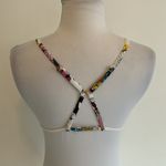 Swiminista x JPH Sexy Bikini Top Art Toss Print White Size M Photo 3