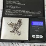 Vintage Signed Sterling Eagle Pendant Necklace Photo 4