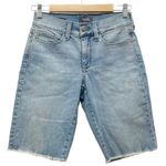 NYDJ Briella Denim Bermuda Shorts Raw Hem Medium Wash Women’s Size 0 Modest Photo 11