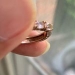 925/ Rose Gold Sterling Silver Hoops Photo 4