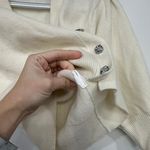 Sandro  Womens 100% Wool Cardigan Sweater Small Short Sleeve Puff V Neck Photo 6