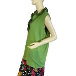 RED WOMAN GREEN SLEEVELESS SWEATER KNIT TUNIC W/FAUX LEATHER TRIM (18/20) Photo 4