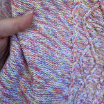 Lands' End  RAINBOW CABLE KNIT CREW NECK COTTON SWEATER Photo 4