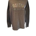 West Coast Love Gray Graphic Sweatshirt Positive Mind Vibes Life in Iridescent Photo 3