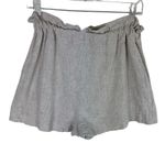 Topshop Cream Paper Bag Linen High Rise Shorts 6 Photo 2