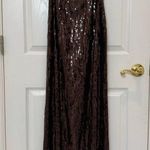 NWT Retrofete Ember Strapless Sequin Maxi Dress in Dark Chocolate Size XS Brown Photo 6