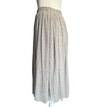 Garnet Hill Sheer Swiss Dot Midi Skirt XS in LIght Taupe/Gray Photo 2