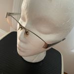 RJ Vintage Stainless Steel Titanium Light weight Silver half Rim frame Rectangle Metal Glasses Minimalist preppy fancy fashion designer luxury gunmetal pewter Photo 2