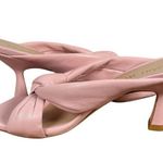 Stuart Weitzman Playa 75 Knot Sandal Womens 6 Pink Square Toe Spool Heel S7073 Photo 3