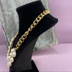 Dillard's Dillard’s Pearls & Rhinestones Statement Fashion Necklace Gold Tone Photo 1