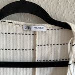 ZARA White Romper with Black Stitching Size S Photo 3