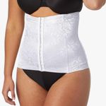 Flexees by Maidenform White Waist Corset Body Shaping Hook & Eye Closure Large Photo 0