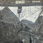 REWASH  Black/Gray Leopard Animal Print Wide Leg Crop Super High Rise Jeans NWT Photo 4
