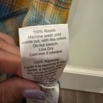 KAVU Women’s Blue and Orange Plaid Sleeveless Shirt Size L Gorpcore Hiking Camp Photo 11