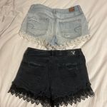 American Eagle AEO Jean shorts with lace detail Photo 1