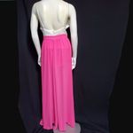 J. Our Sexy Pink & White Sexy Low Cut Dress (M) Size M Photo 3
