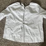 Everlane NWT  Open Tie Back White Tunic Blouse Short Sleeves XXS Casual Photo 1