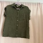 Como vintage Olive Green Button-Up Shirt Photo 1