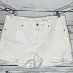 Old Navy  NWT Size 18 White 3” Inseam Cuffed O.G. Straight High-Rise Denim Shorts Photo 0