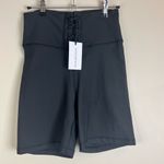 We Wore What NWT Lace-Up Biker Shorts Black High Waist Goth Dark Fairy Revolve x Photo 14