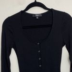 Lulus  Black Ribbed Fitted Mini Dress Size Small Photo 1