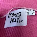 Princess Polly  Womens Pink Waffle Knit Patchwork Sleeveless Crop Tank Top Size 2 Photo 2
