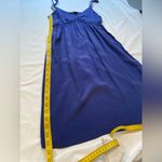 AQUA  Mini Silk‎ Blue dress, v-neck, sleeveless, elastic high waist, size Medium Photo 4
