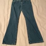 Drama Gold vintage low rise boot cut jeans w/fleur de lis pocket design Sz. 9/10 Photo 0